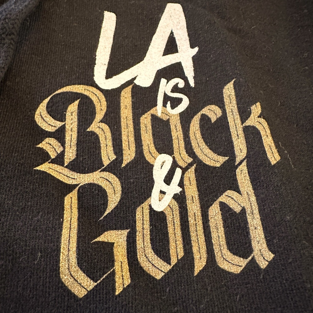 LAFC “ LA IS BLACK & GOLD” 2022 Campaign Hoodie. officially licensed.